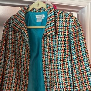 Coldwater Creek Multicolor Tweed Blazer
